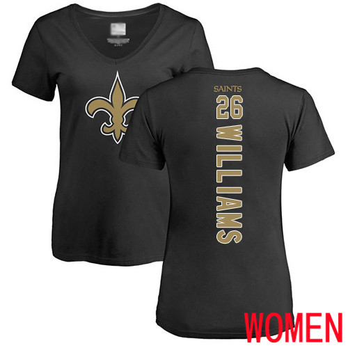 New Orleans Saints Black Women P J  Williams Backer Slim Fit NFL Football #26 T Shirt